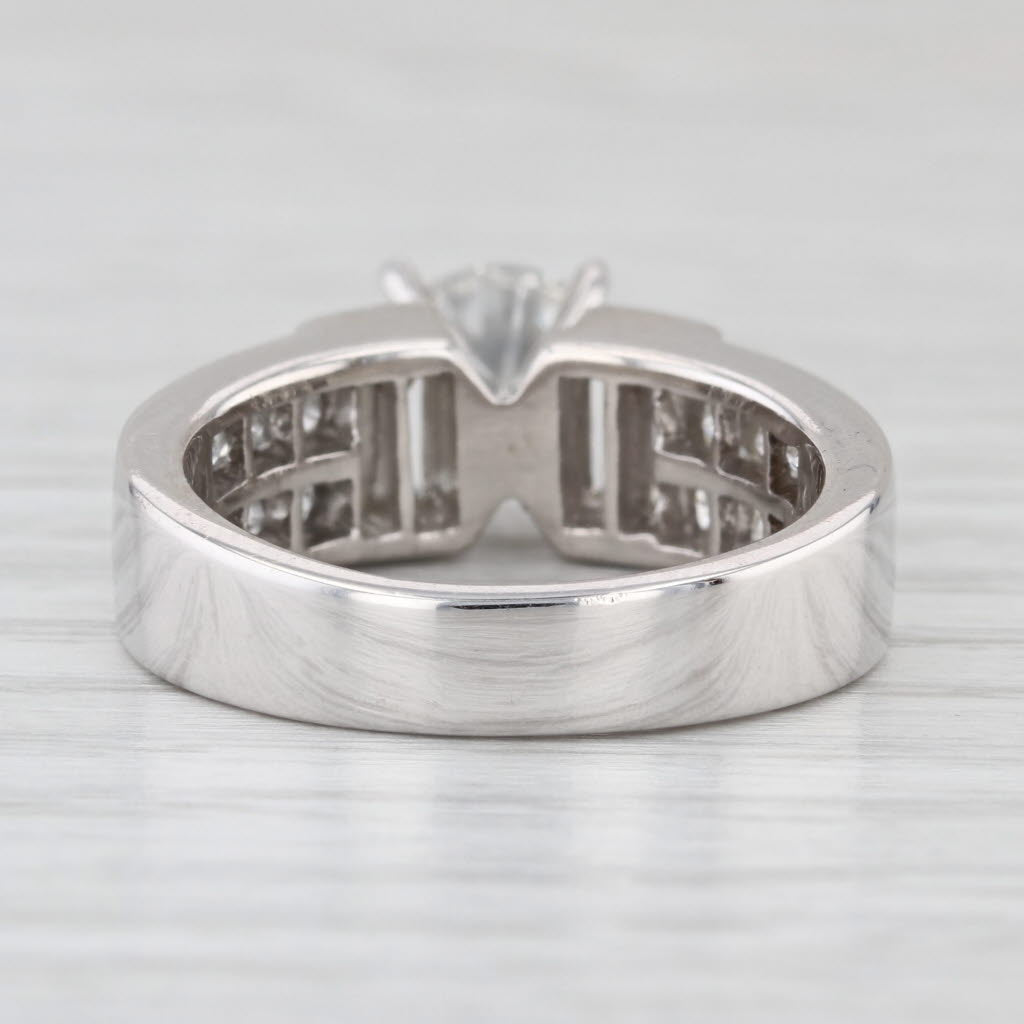 3.54ctw IGI Round Lab Grown Diamond Engagement Ring 18k White Gold Size 825-8.5