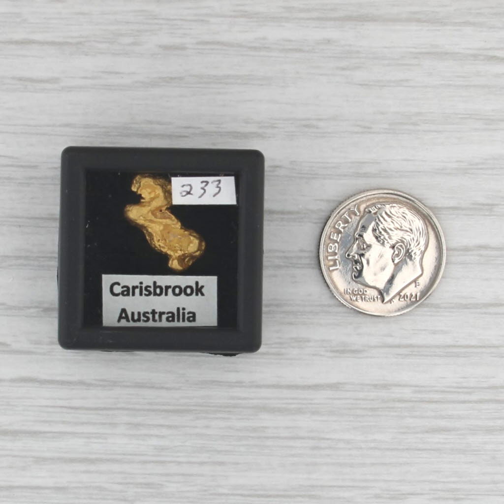 23k Gold Nugget in Box 2.59 grams Carribrrok Victoria Australia