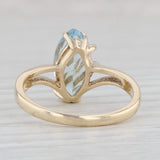 Light Gray 2.05ct Marquise Blue Topaz Solitaire Ring 14k Yellow Gold Size 6