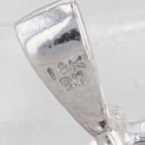 New Small 0.54ct Round Diamond Solitaire Pendant 18k White Gold GIA