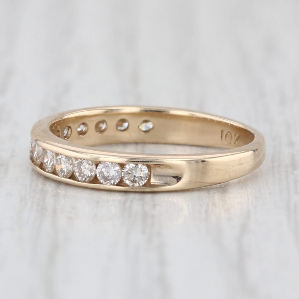 0.40ctw Diamond Wedding Band 10k Yellow Gold Size 5.5 Stackable Ring