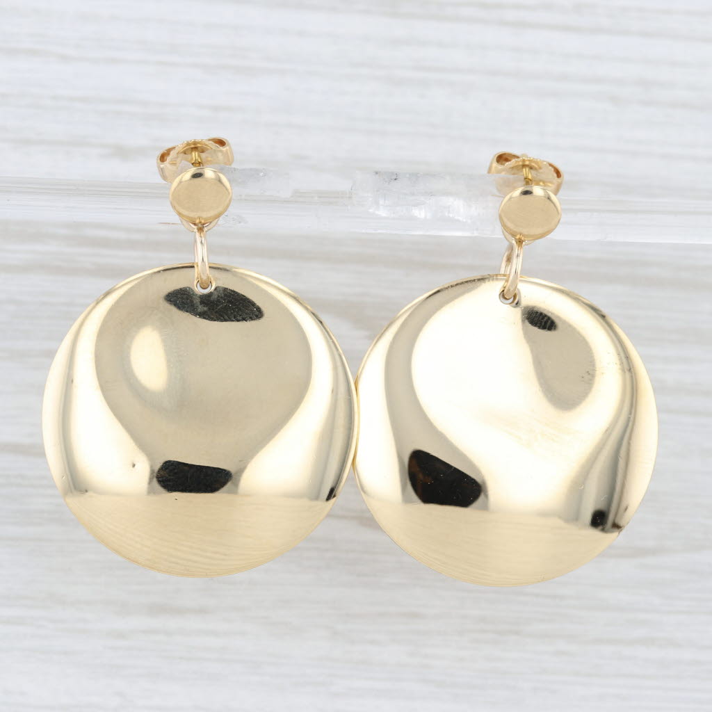 Light Gray Tiffany & Co Elsa Peretti Large Circle Dangle Earrings 18k Yellow Gold Drops