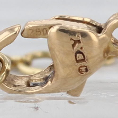 0.14ctw Diamond Flower Pendant Necklace 18k Yellow Gold 16-18" Cable Chain