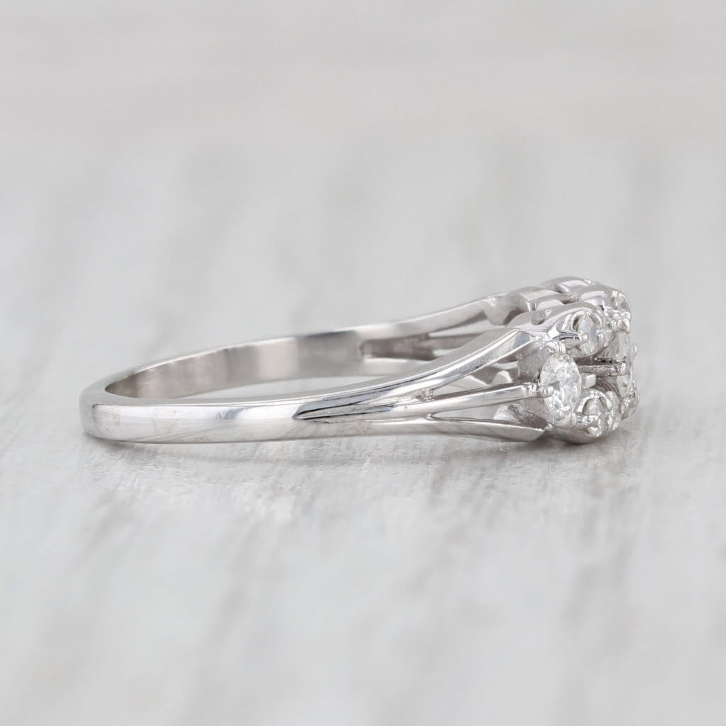 0.31ctw Diamond Ring 18k White Gold Size 6.25 Stackable Bridal Wedding Band