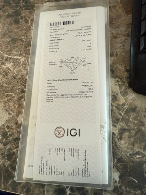 1.58ctw Lab Grown Diamond Halo Wheat Engagement Ring 14k White Gold Sz 6.75 IGI