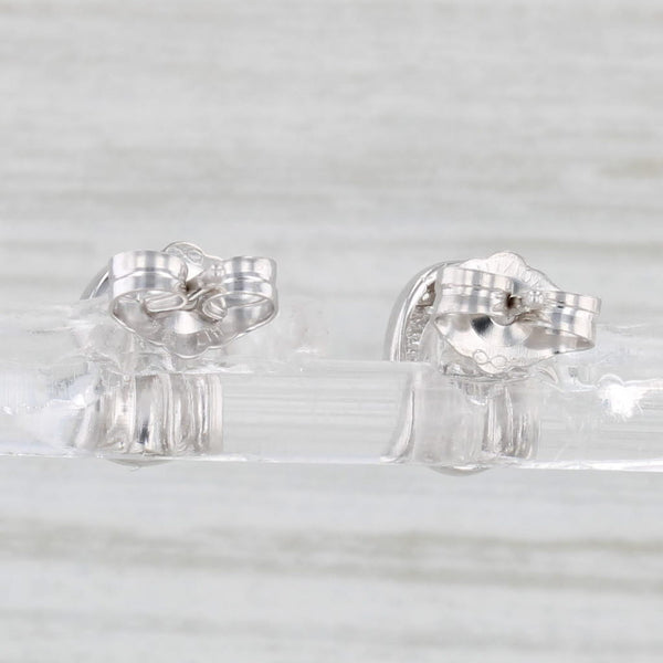 0.28ctw Round Diamond Solitaire Stud Earrings 10k White Gold