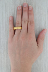 Dark Gray Custom Textured Band 9999 Fine Yellow Gold Size 8.5 Stackable Wedding Ring