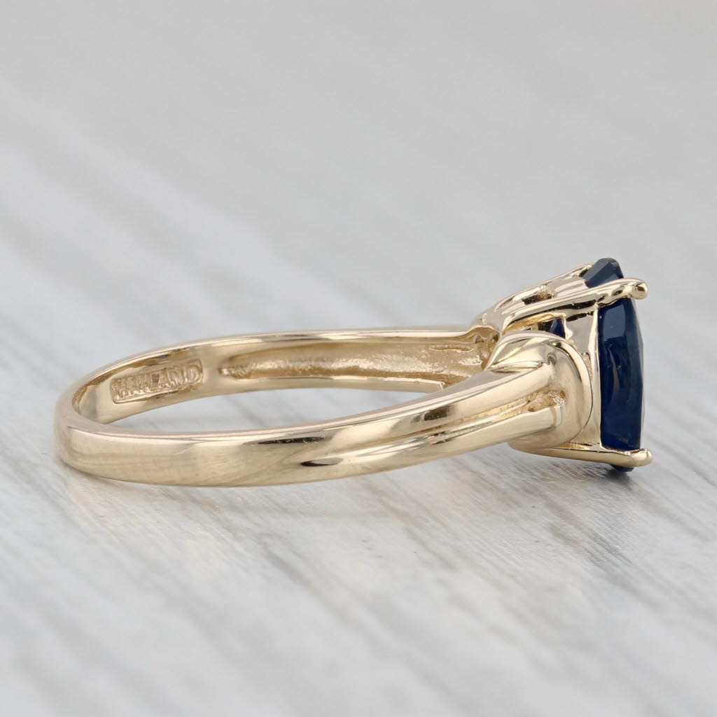 Gray 1.46ct Oval Sapphire Solitaire Ring 14k Yellow Gold Size 5