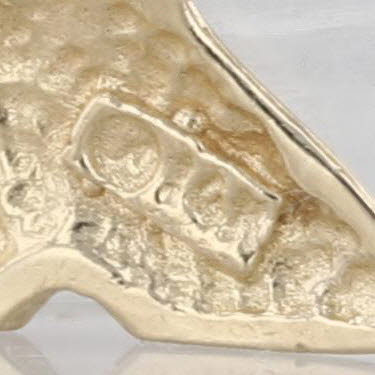 Arrowhead Pendant 14k Yellow Gold Brushed Detailed