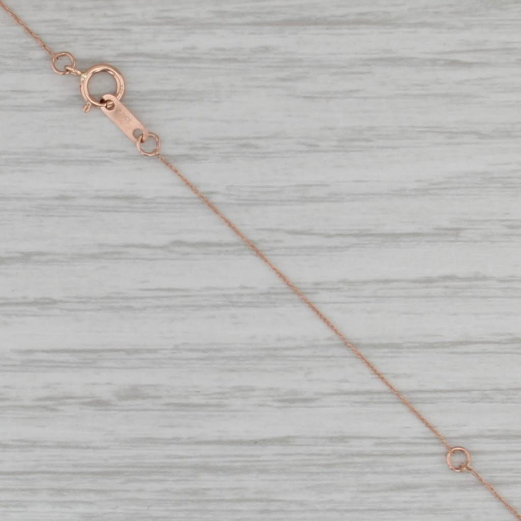 0.40ctw Diamond Eternity Circle Pendant Necklace 10k Rose Gold 18.75-21"