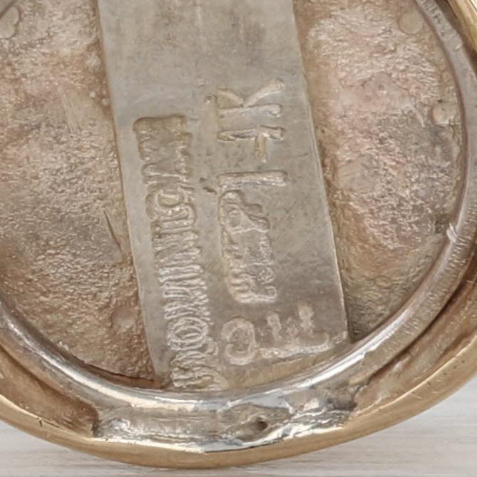 Reproduction Ancient Coin Ring 14k Yellow Gold Silver Size 6.75