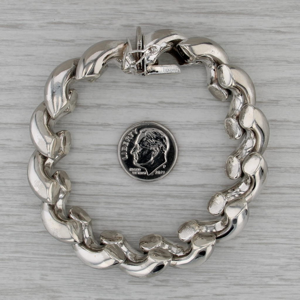 7" San Marco Bracelet Sterling Silver Milor Italy 13.3mm