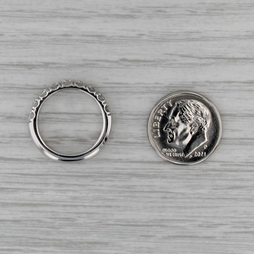 0.98ctw Diamond Anniversary Band 14k White Gold Wedding Ring Stackable