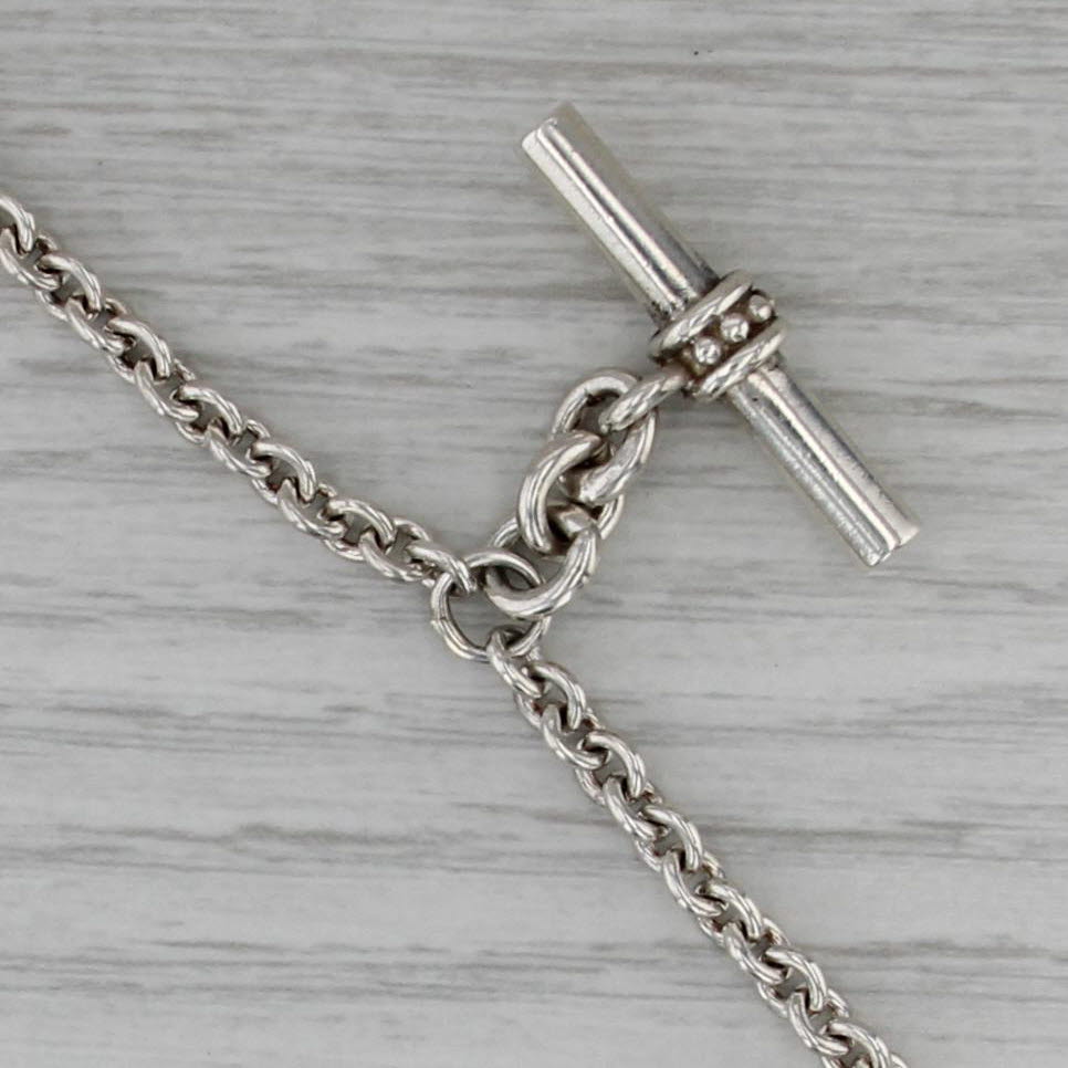 Slane & Slane Bee Eros Rhea Pendant Necklace Sterling Silver Toggle Cable Chain