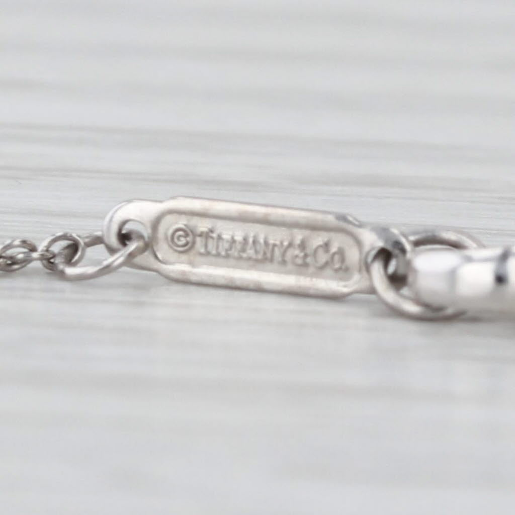 Tiffany & Co 0.20ctw Diamond Star Lariat Necklace w/ Pouch 950 Platinum 16.25"