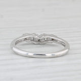 0.17ctw Diamond Wedding Band 14k White Gold Size 6.75 Stackable Ring