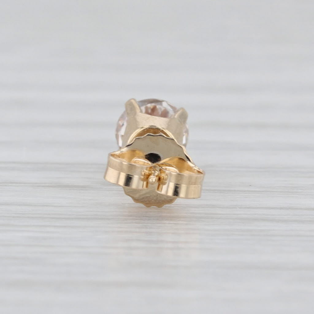 Single Stud Earring 0.36ct Round Diamond Solitaire 14k Yellow Gold