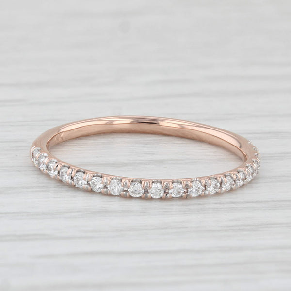 0.20ctw Diamond Wedding Band 14k Rose Gold Size 6.75 Stackable Ring