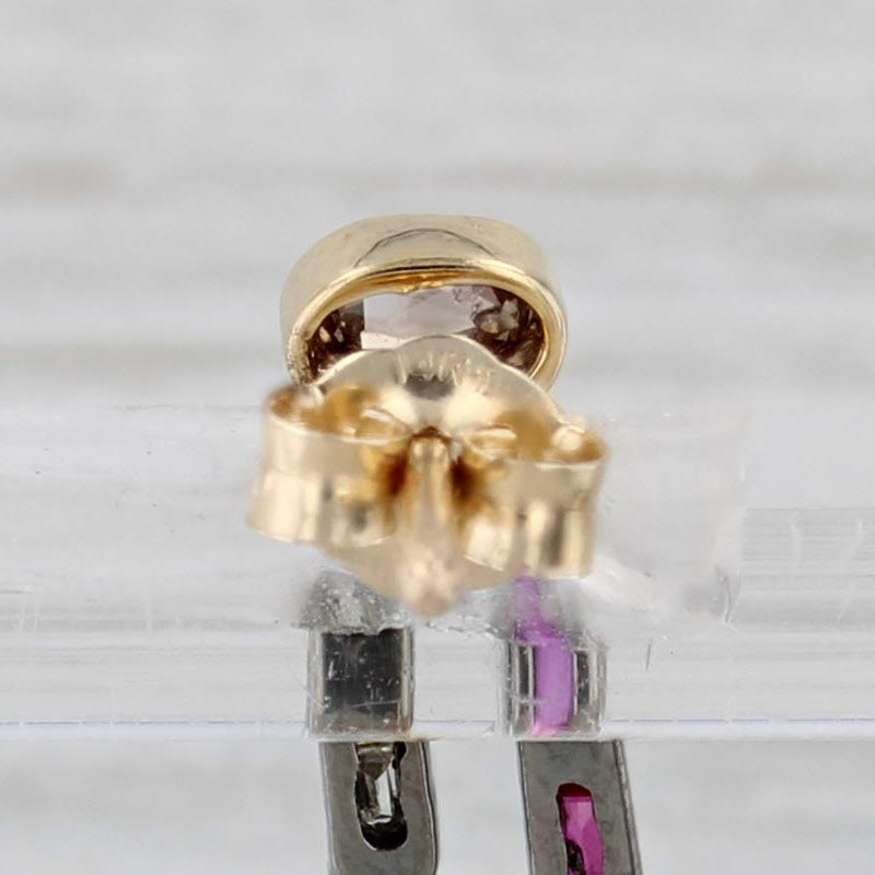0.54ctw Diamond Ruby Dangle Earrings 14k Yellow & Oxidized Gold