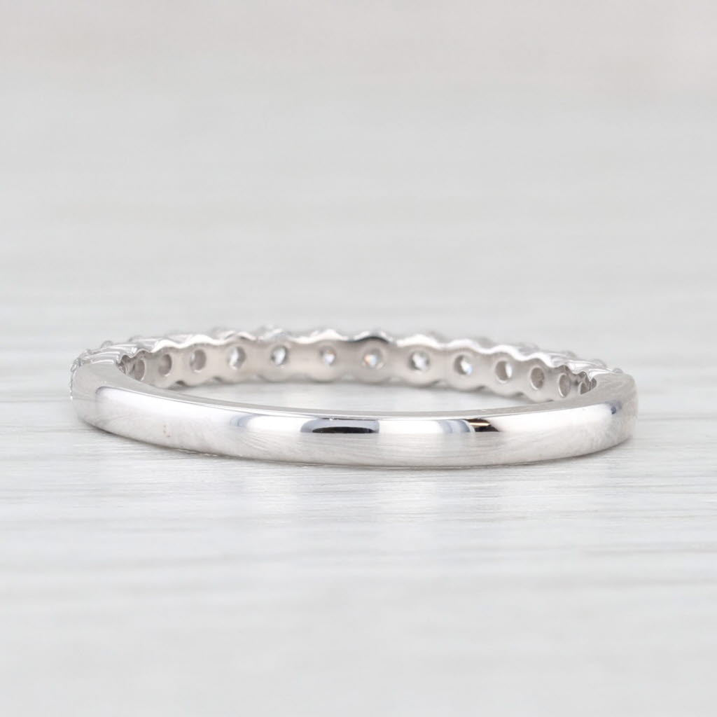Light Gray New 0.39ctw Lab Grown Diamond Ring Wedding Anniversary Band 14k White Gold S 6.5