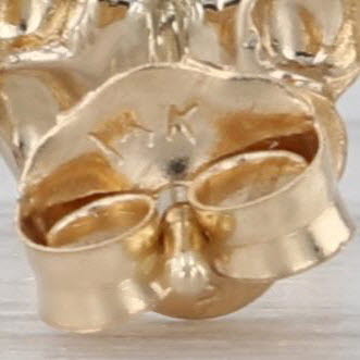 Tiny Teddybear Stud Earrings 14k Yellow Gold Cute Little Studs