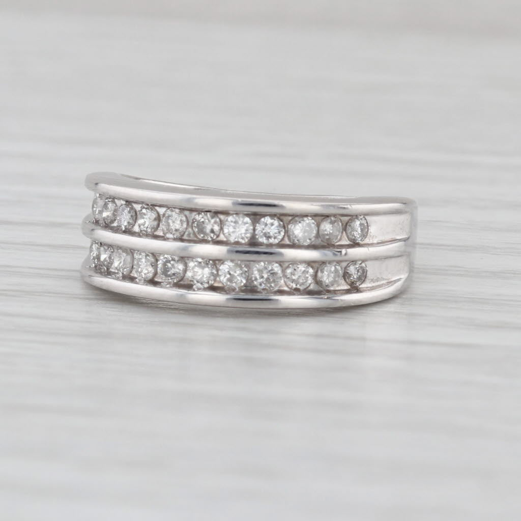 0.44ctw Diamonds 14k White Gold Size 6.5 Anniversary Wedding Band