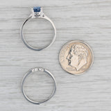 Gray 2.53ctw Blue Sapphire Diamond Engagement Ring Wedding Band Set 950 Platinum
