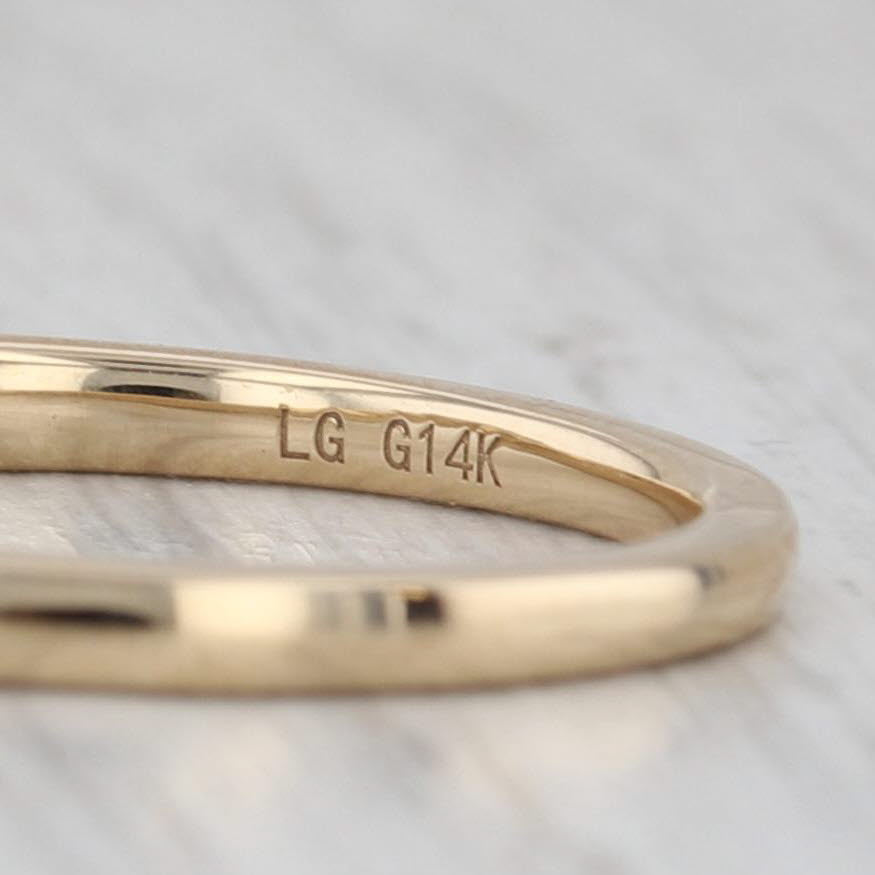 Gray New 0.48ctw Lab Grown Diamond Contoured Wedding Band 14k Gold Stackable Ring