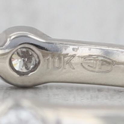 0.25ctw Diamond Stackable Ring 10k White Gold Size 6.5 Wedding Band