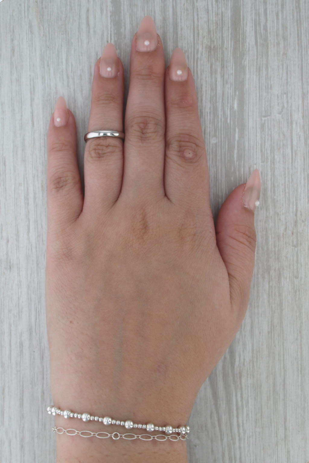 Novell Classic Platinum Wedding Band Size 4.75 Stackable Ring 3mm