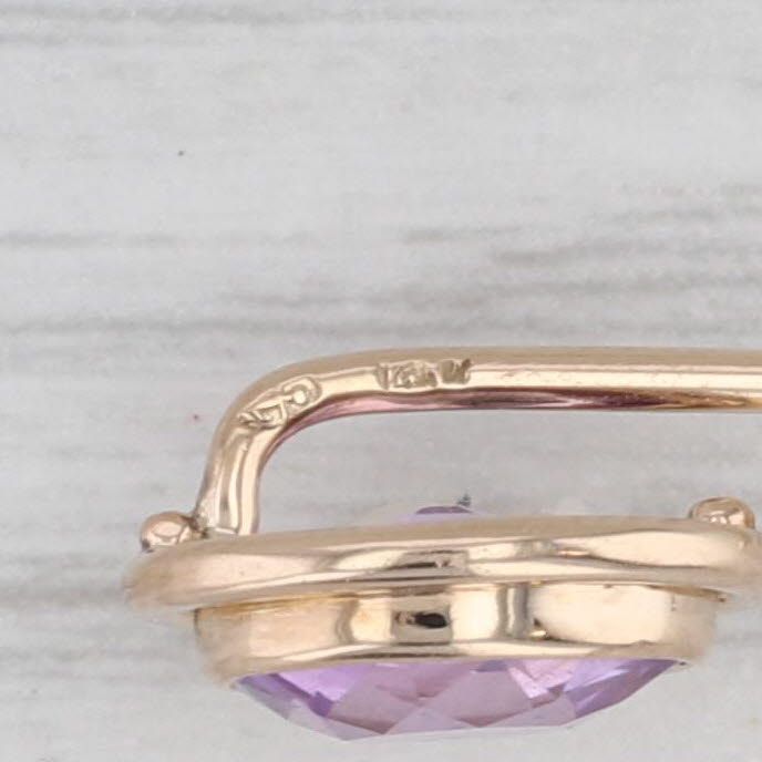 Vintage 1.65ct Oval Pink Sapphire Stickpin 14k Yellow Gold