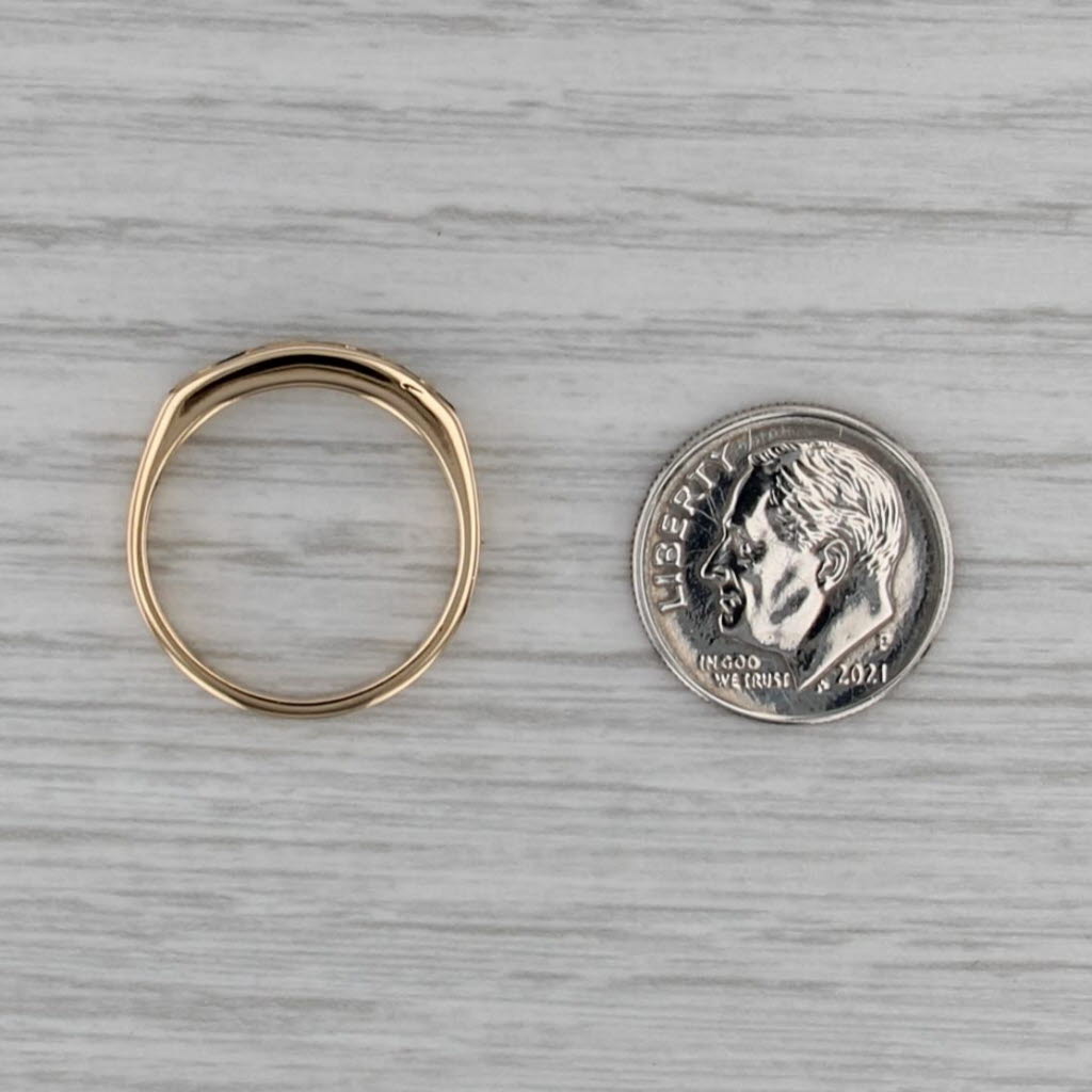 0.80ctw Blue Sapphire Ring 18k Yellow Gold Stackable Band Size 6.75