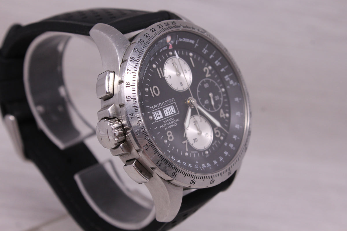 Hamilton Khaki Automatic X-Wind 45mm Chronograph Watch Swiss Day Date H776160
