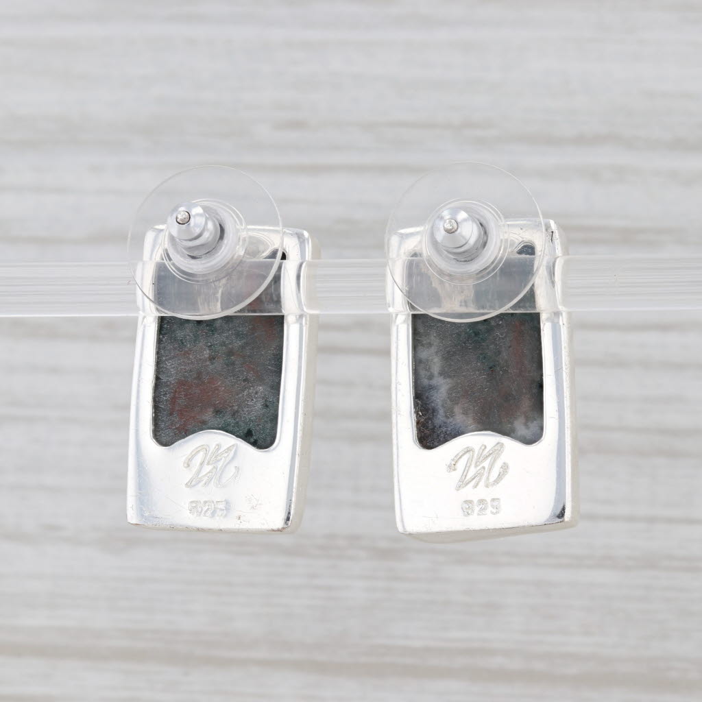 New Nina Wynn Gray Druzy Geode Earrings Sterling Silver Statement Drops