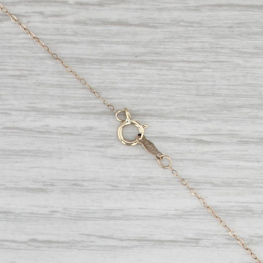 Crosshatch -Toned Puffy Heart Pendant Necklace 10k Yellow White Gold 18.25"