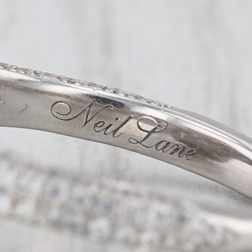 Neil Lane 1.78ctw Princess Diamond Halo Engagement Ring 14k White Gold Size 5.25