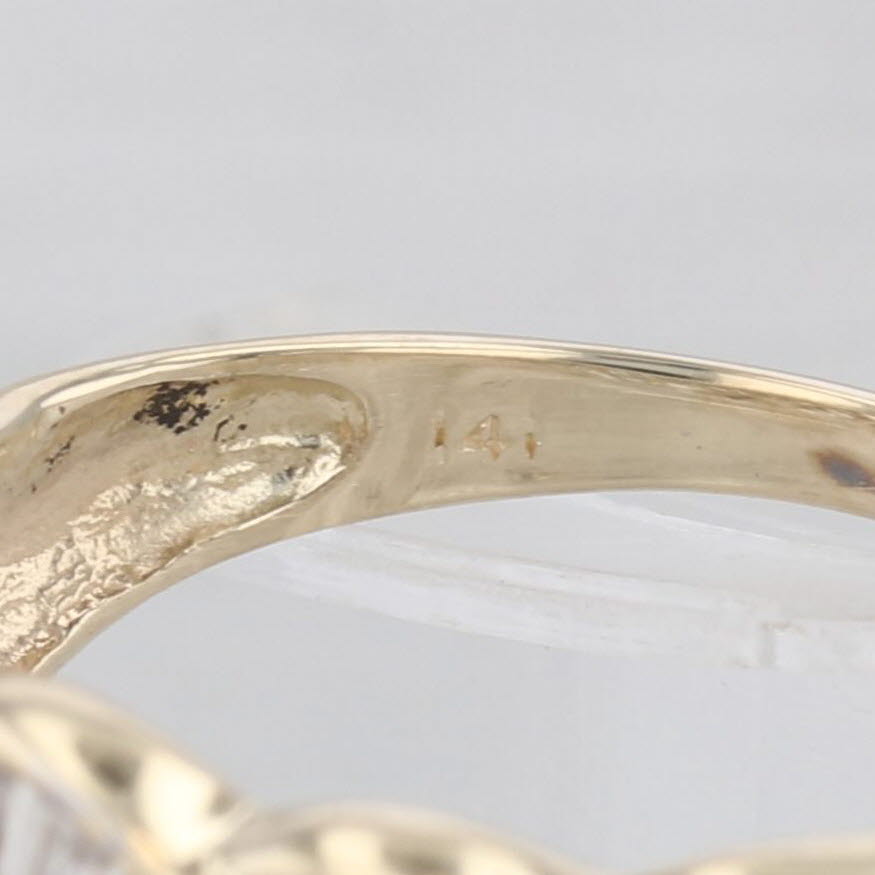 1ctw Diamond Woven Knot Work Ring 14k Yellow Gold Size 7.25