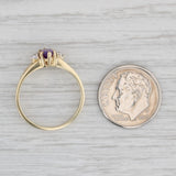 Gray 0.50ct Marquise Amethyst Diamond Ring 14k Yellow Gold Size 6.75