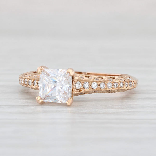 New Tacori 1ctw Diamond Semi Mount Engagement Ring 18k Rose Gold Size 6.5