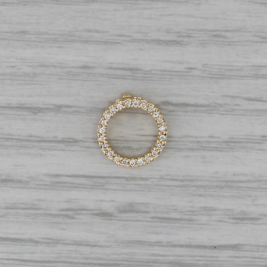Roberto Coin 0.15ctw Diamond Eternity Circle Pendant 18k Yellow Gold Small Drop
