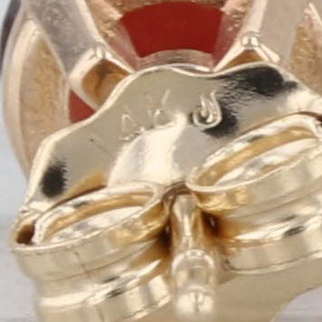 1.20ctw Round Garnet Solitaire Stud Earrings 14k Yellow Gold Studs