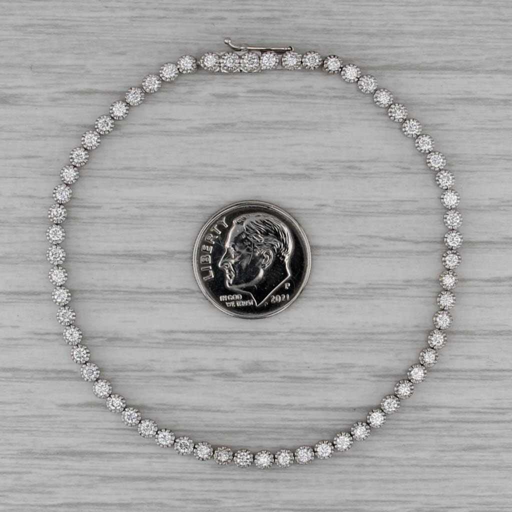 Piero Milano 1.50ctw Diamond Tennis Bracelet 18k White Gold 7.25"
