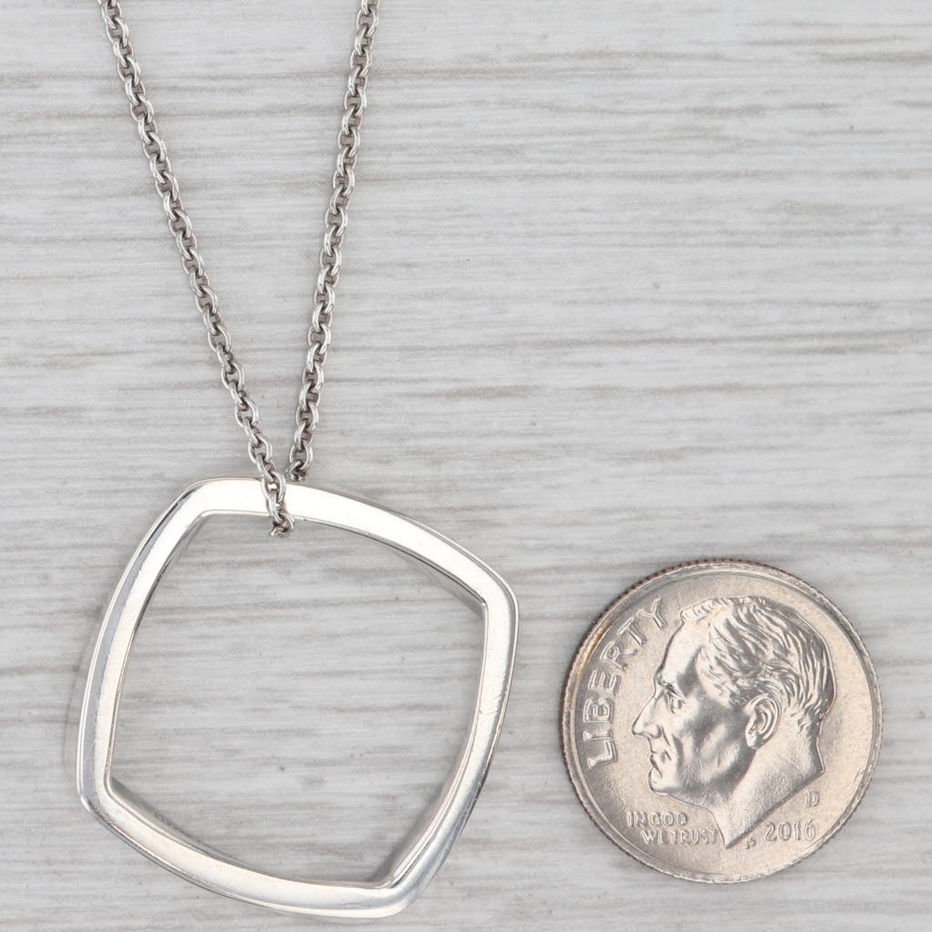 Gray Tiffany & Co Gehry Torque Necklace w/ Pouch Sterling Silver Circle Pendant 16"