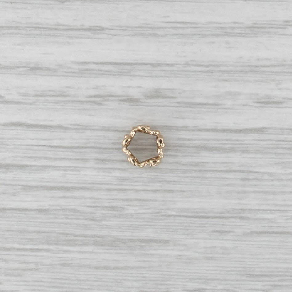 Authentic Pandora Trinity Spacer Charm 750451 14k Gold Retired Bead Flower