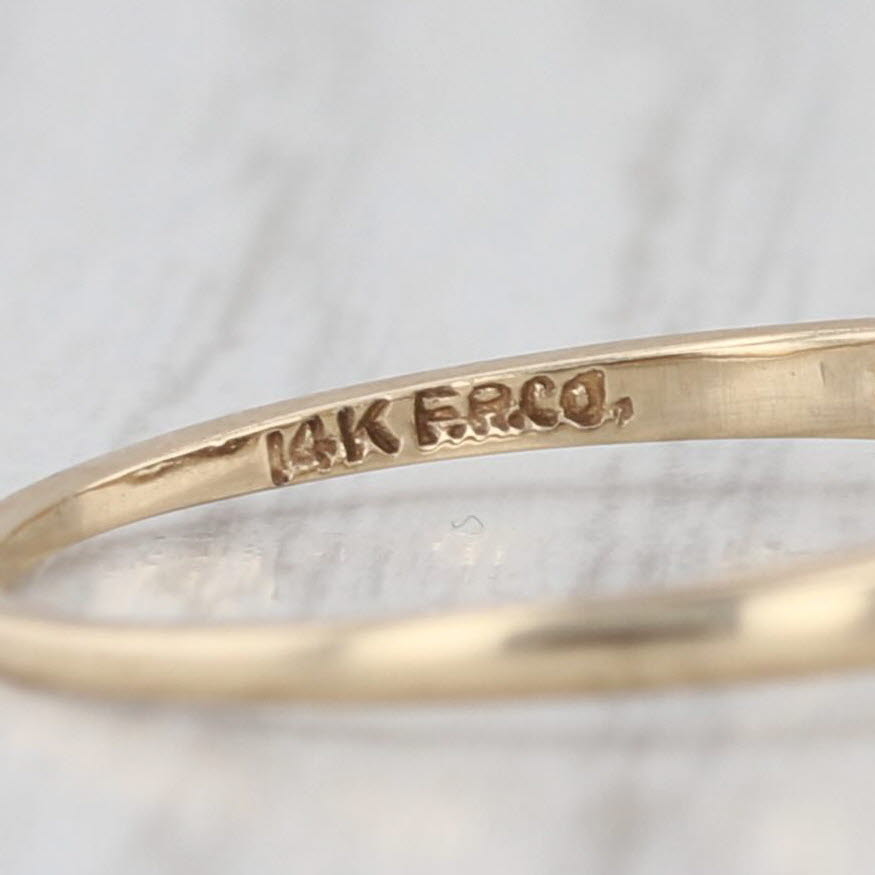 Vintage Diamond Ring 14k Yellow Gold Size 6.5