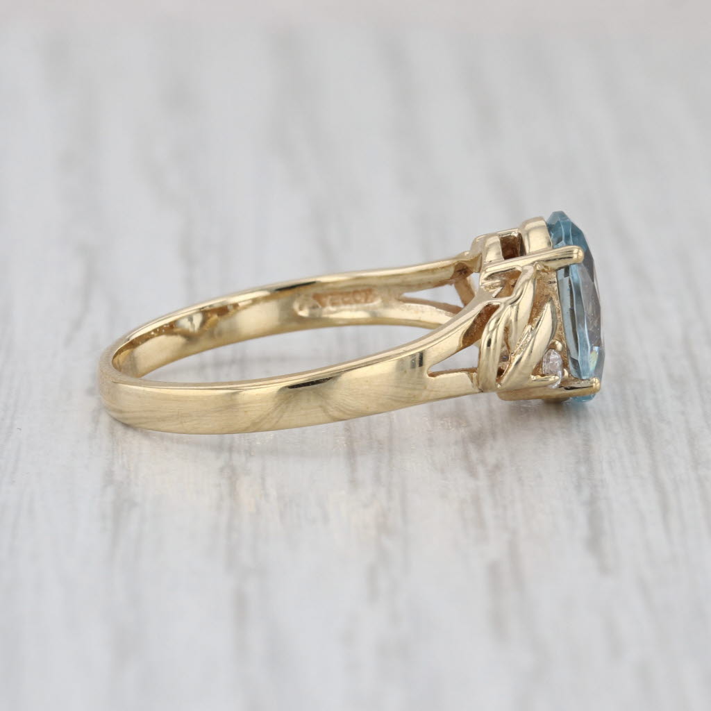 2.96ctw Lab Created Spinel Cubic Zirconia Ring 10k Yellow Gold Size 9