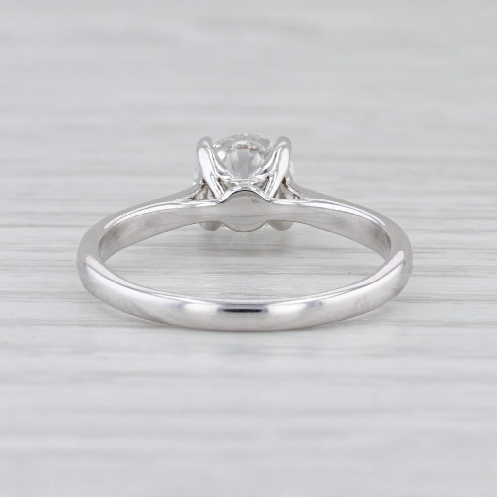 GIA 1.20ct Round Diamond Solitaire Engagement Ring 14k White Gold Size 8