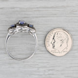 Gray 1.07ctw Tanzanite Diamond Ring 14k White Gold Size 8
