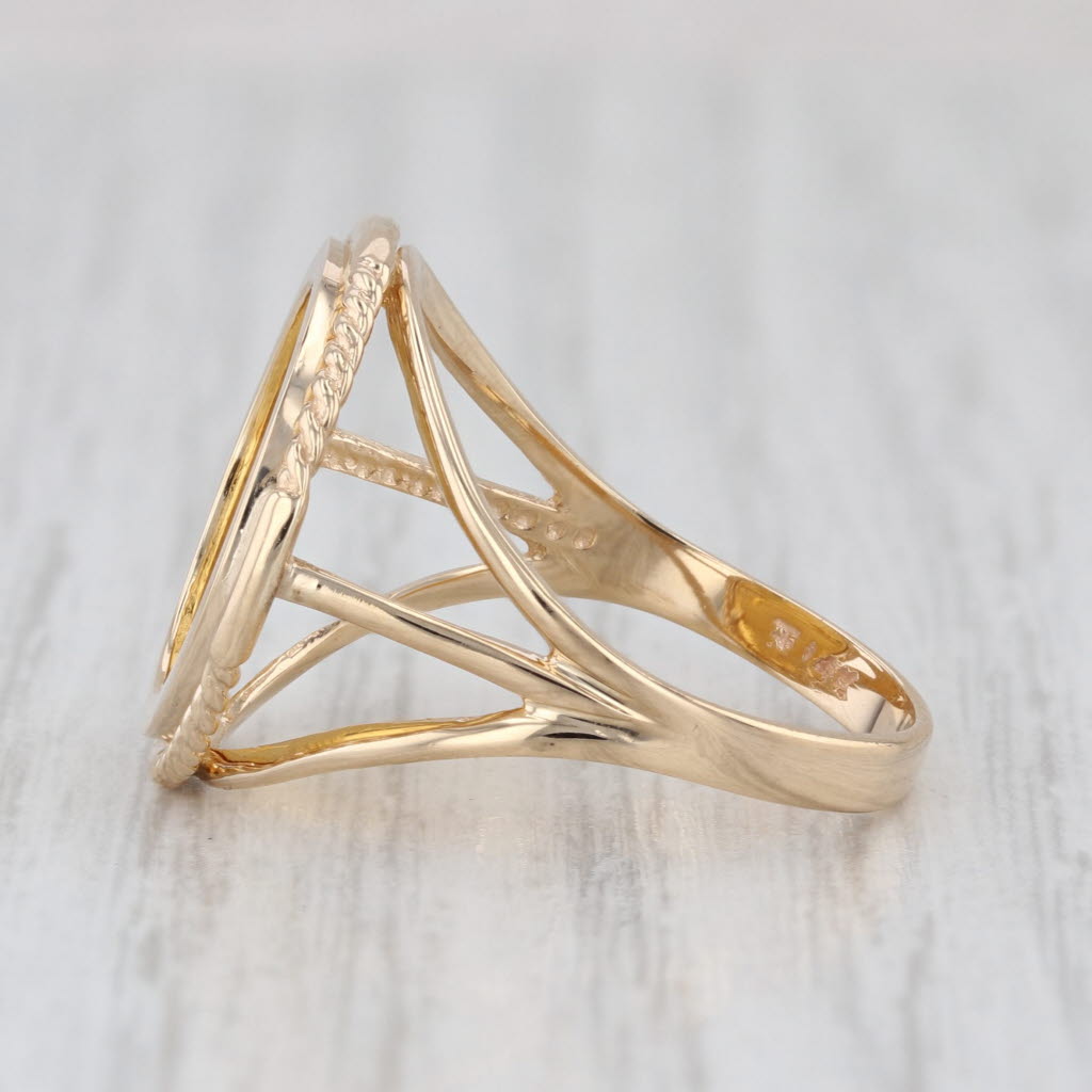 Authentic 1989 Chinese Panda Coin Ring 14k 999 Fine Gold 1/20oz 5 Yuan Size 7.5