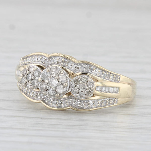 0.50ctw Diamond Soldered Bridal Set 10k Yellow Gold Size 9.25 Engagement Wedding